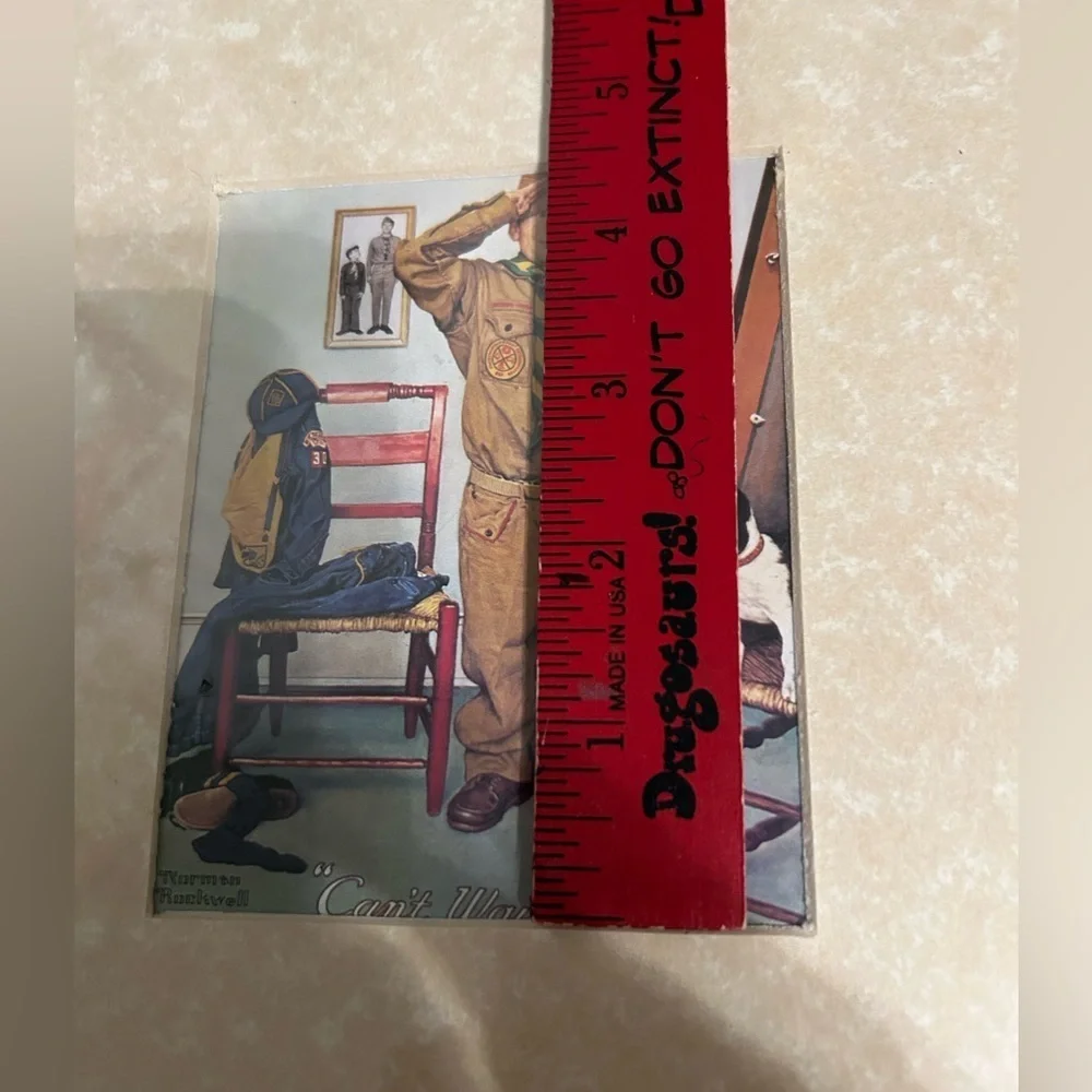 Norman Rockwell Boy Scouts Of America “Can’t Wait” Print 8x10 With Mat-New
